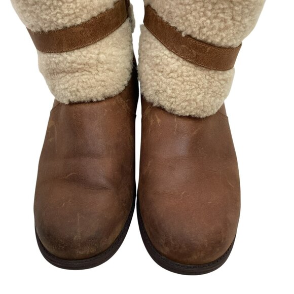 UGG Australia Blayre ll Womens Suede Shearling Cuff Leather Ankle Boots 8.5 - Picture 6 of 11